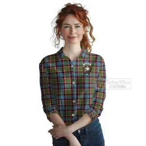 Aikenhead Tartan Women's Casual Shirt with Family Crest Celtic Skull Style