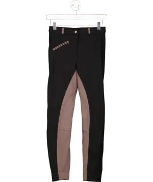 Black Colour Block Jodphurs W26