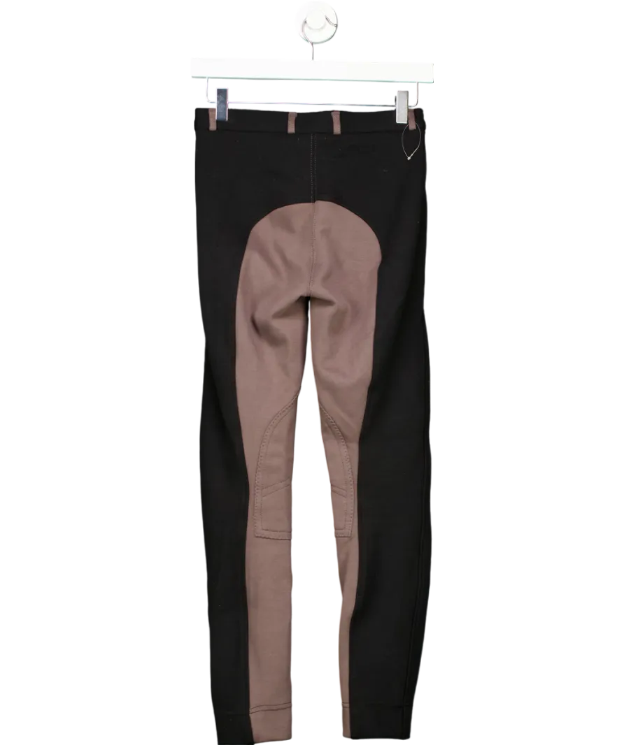 Black Colour Block Jodphurs W26