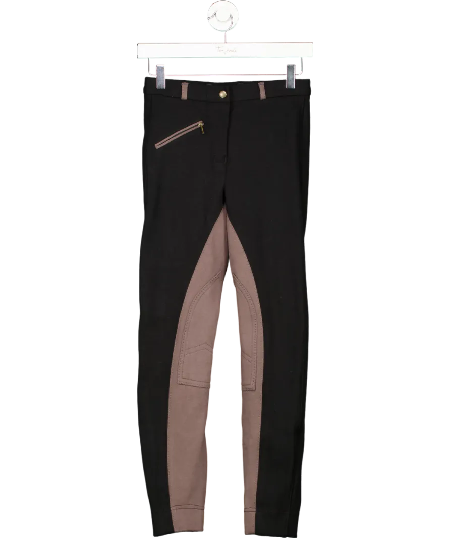 Black Colour Block Jodphurs W26