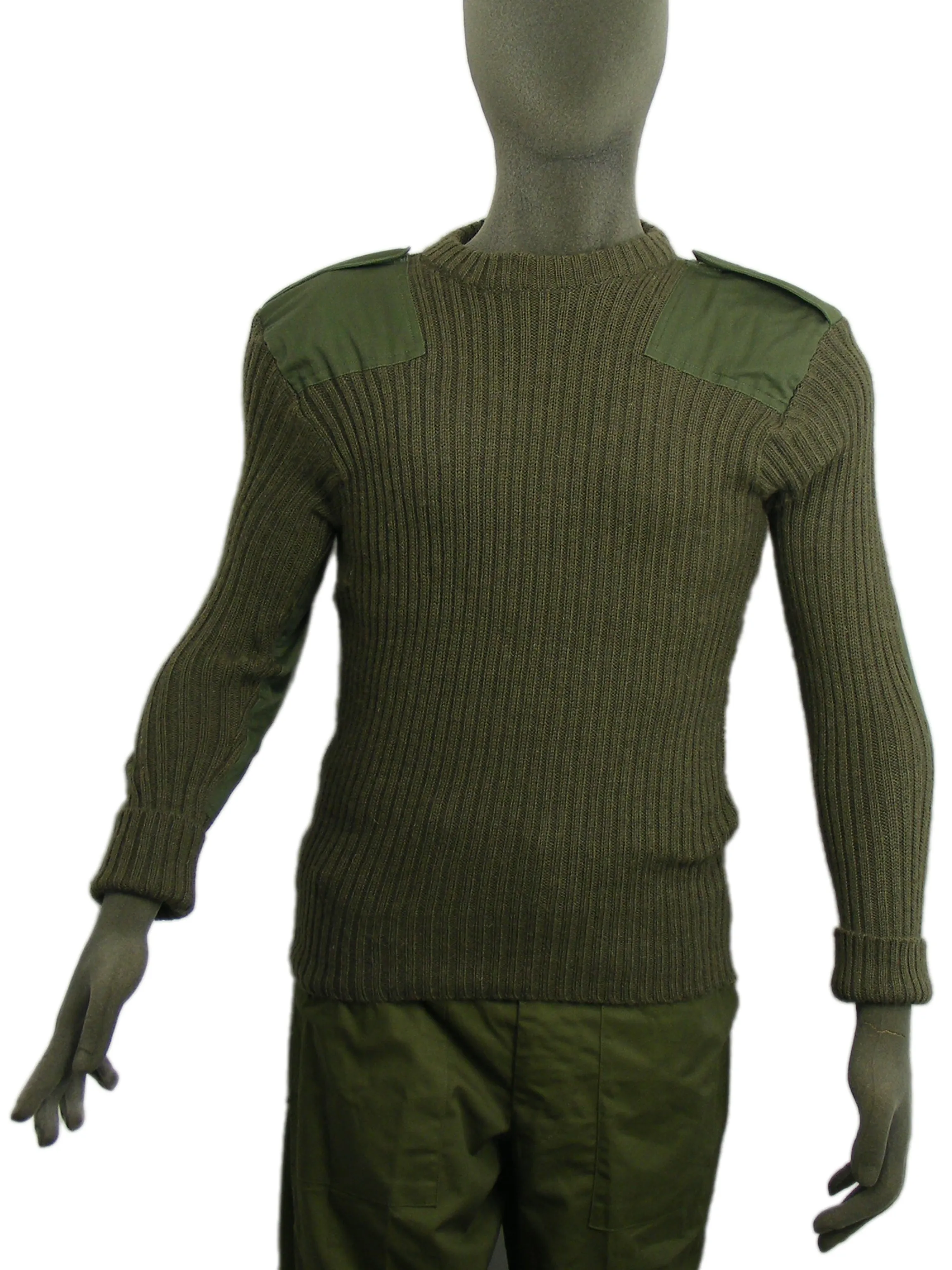 British Army Olive Green Jumper - Woolly Pulley