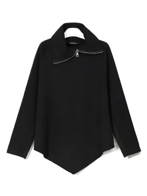 Casual Women Collar Irregular Hem Coats