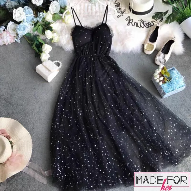 Client Kritika In Our Mesh Glittery Maxi Dress