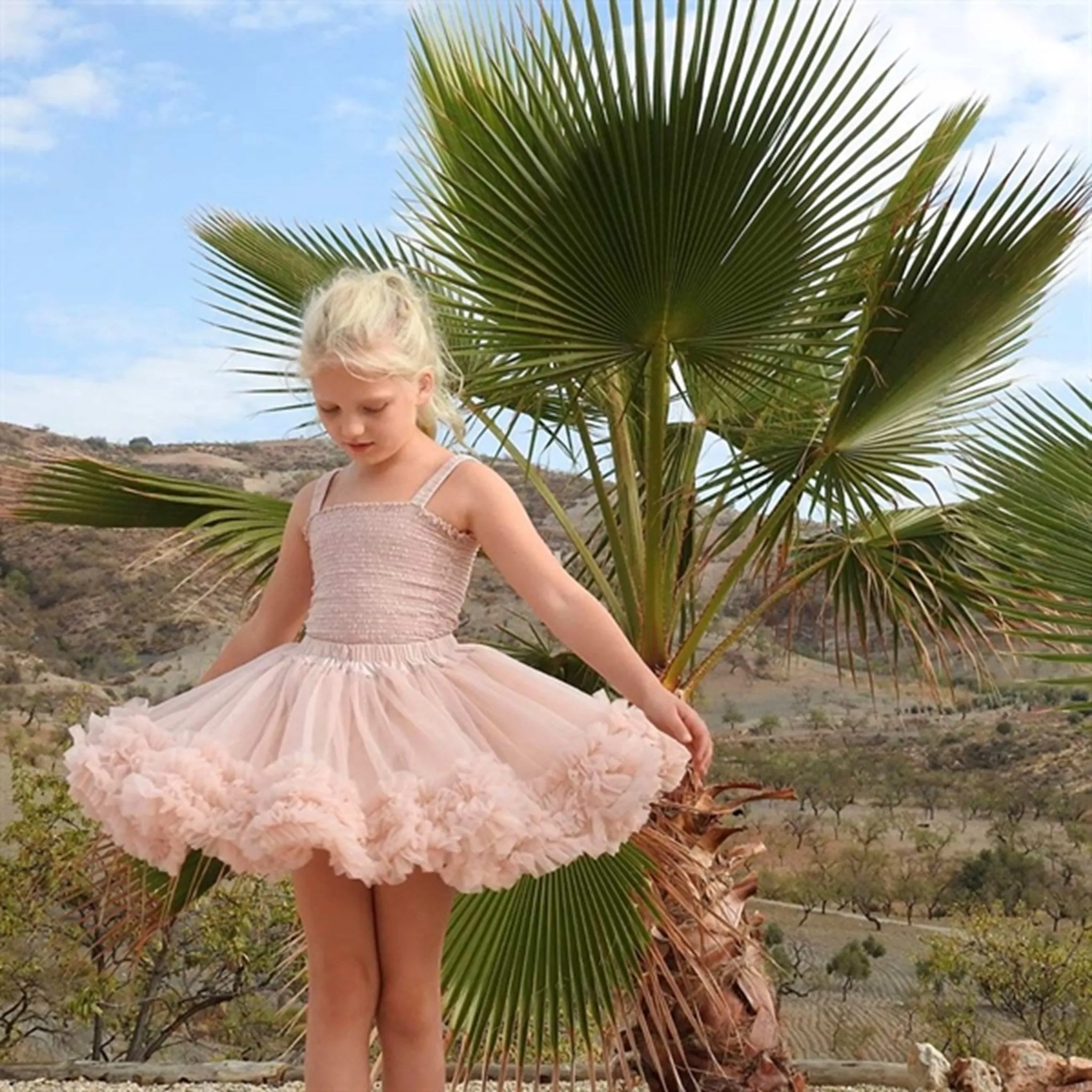 Dolly by Le Petit Tom Frilly Skirt Ballet Pink