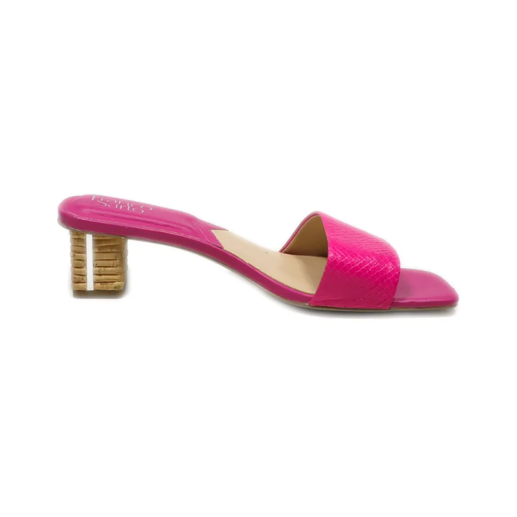 Franco Sarto Mid-Heel Sandals Leather Pink Colour For Women