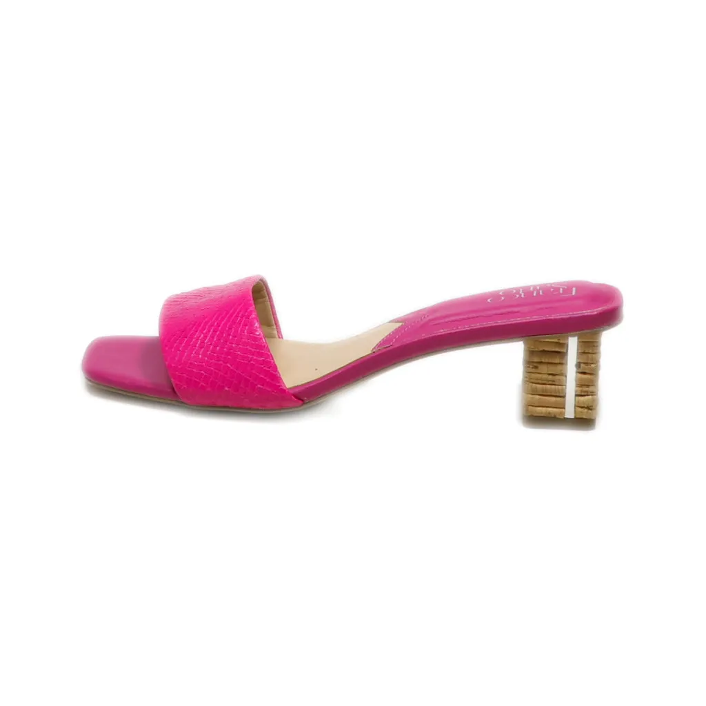 Franco Sarto Mid-Heel Sandals Leather Pink Colour For Women