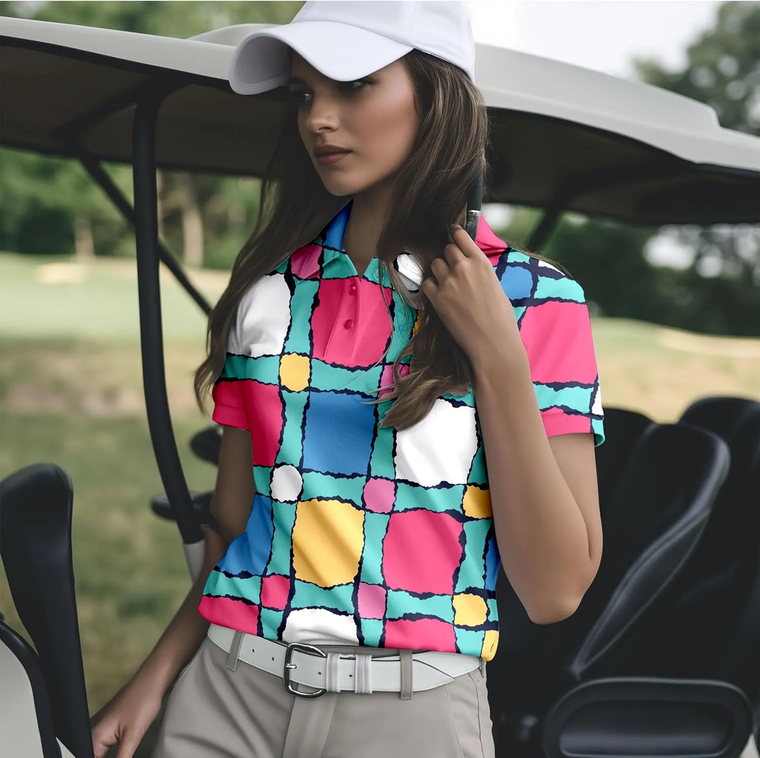 Funny Golf Shirts for Women Short Sleeve Quick Dry Tennis Shirts Athletic Tops for Yoga Tennis