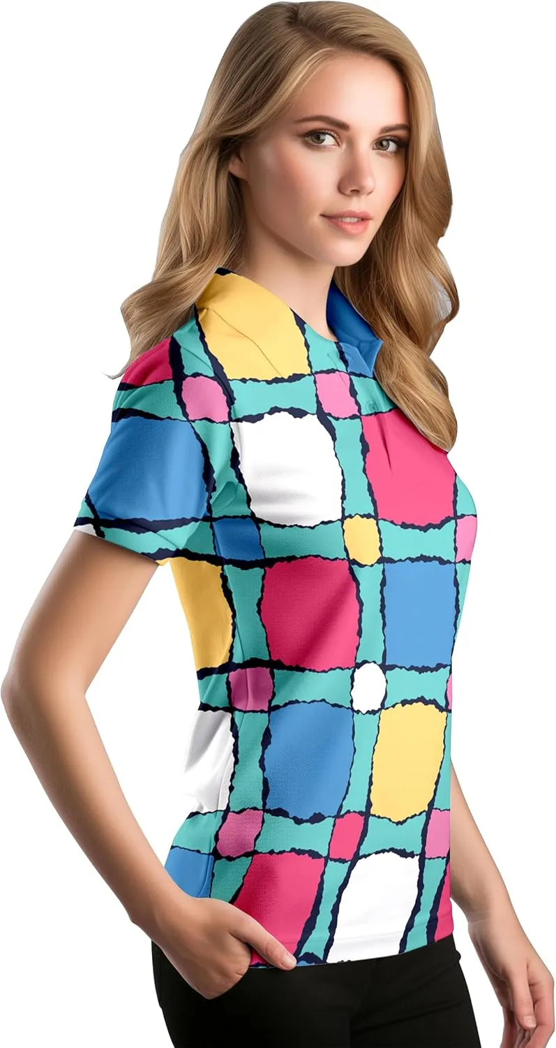 Funny Golf Shirts for Women Short Sleeve Quick Dry Tennis Shirts Athletic Tops for Yoga Tennis