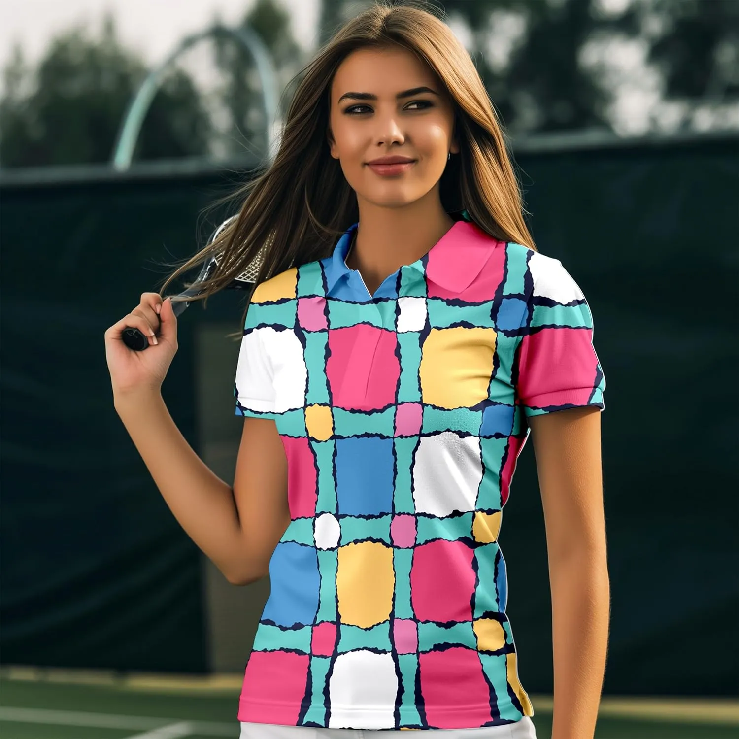 Funny Golf Shirts for Women Short Sleeve Quick Dry Tennis Shirts Athletic Tops for Yoga Tennis