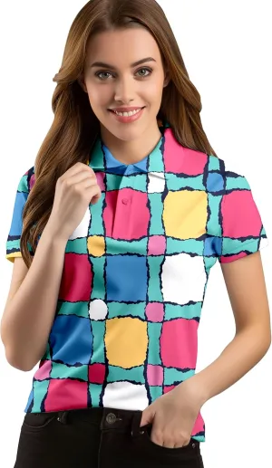 Funny Golf Shirts for Women Short Sleeve Quick Dry Tennis Shirts Athletic Tops for Yoga Tennis