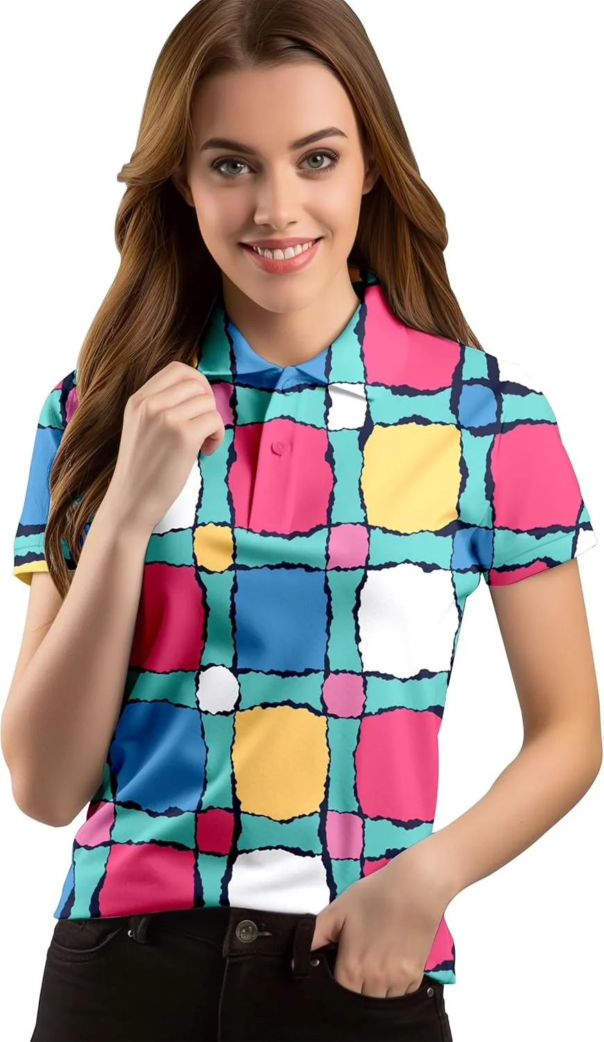 Funny Golf Shirts for Women Short Sleeve Quick Dry Tennis Shirts Athletic Tops for Yoga Tennis