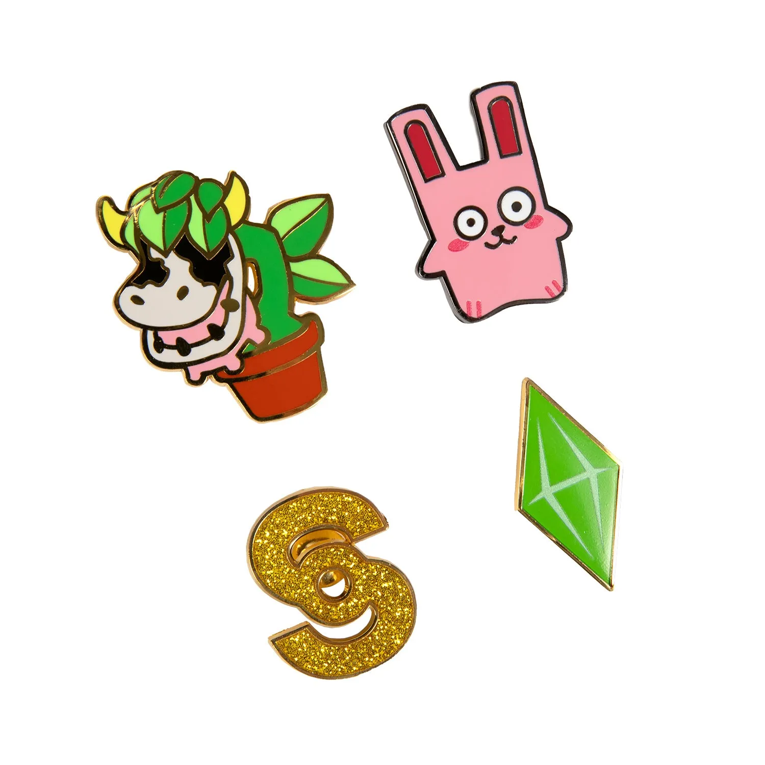 Glittery Simoleon Pin