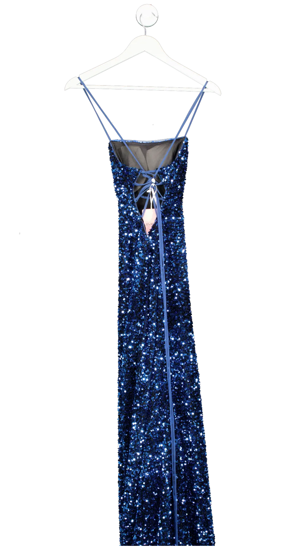 JJ's House Blue Trumpet/mermaid Square Sweep Train Sequin Prom Dresses UK 6