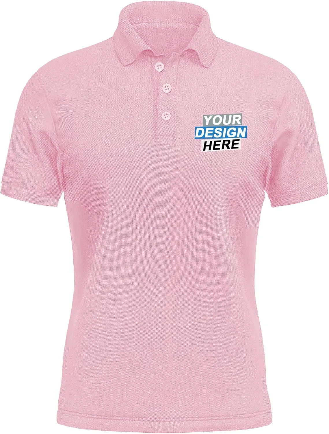 KAMKOO Custom Shirt Polo Men/Women Design Your Own T Shirt Personalized Text Logo Name Print Sports Golf Cotton Tee