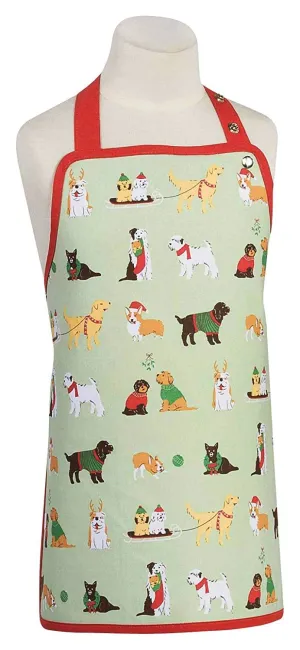 Kids Apron Holiday Pups