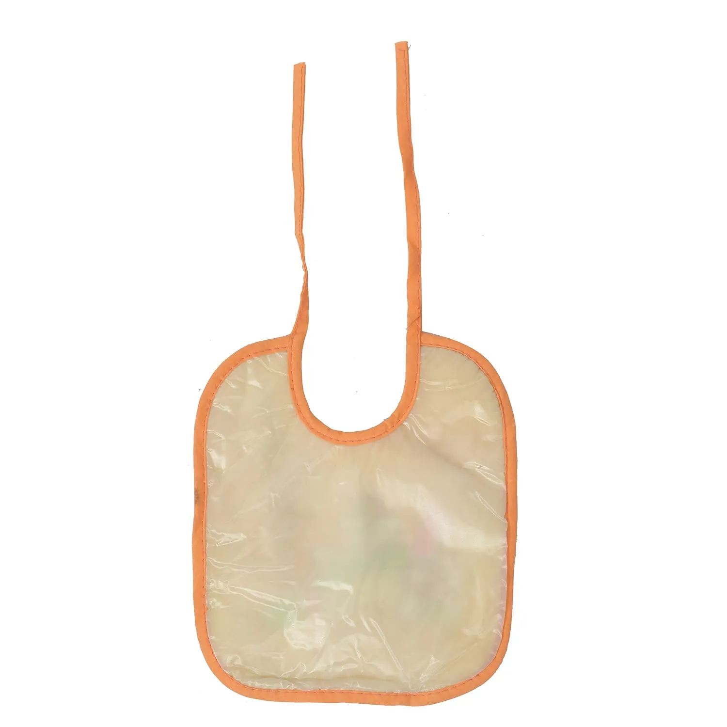 Kuber Industries Unisex Baby Cotton Super Bib, Baby Bib, Washable, Stain And Odor Resistant-Pack of 3 (Orange)-HS43KUBMART25522