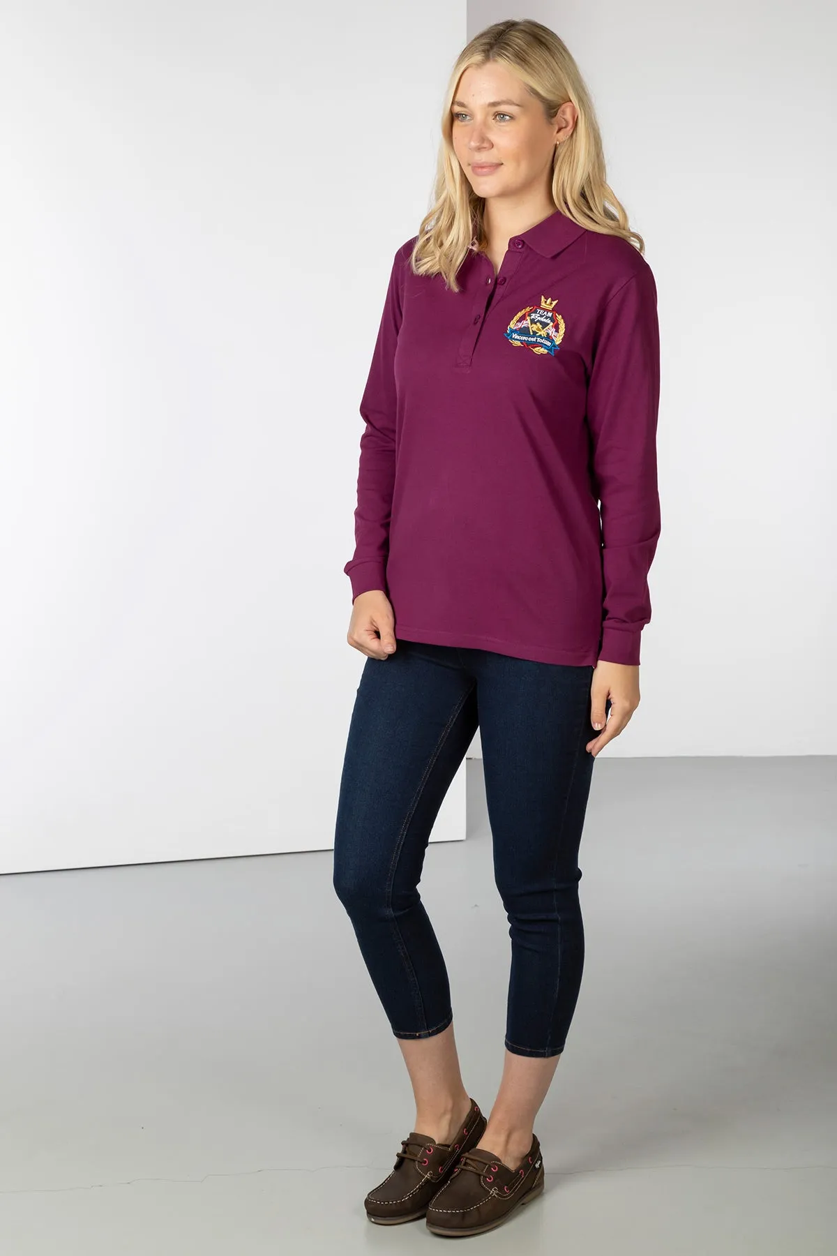 Ladies Charlie Long Sleeve Polo Shirt