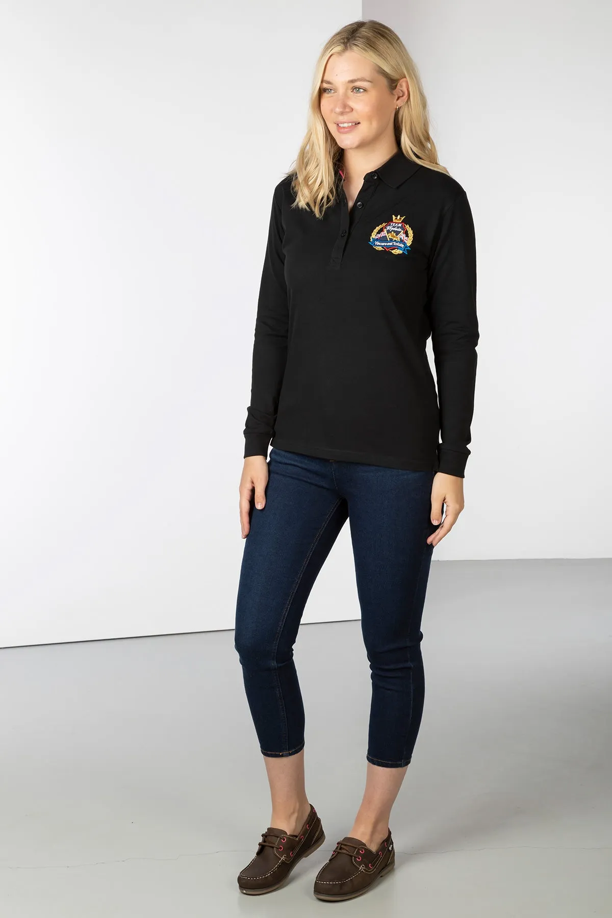 Ladies Charlie Long Sleeve Polo Shirt
