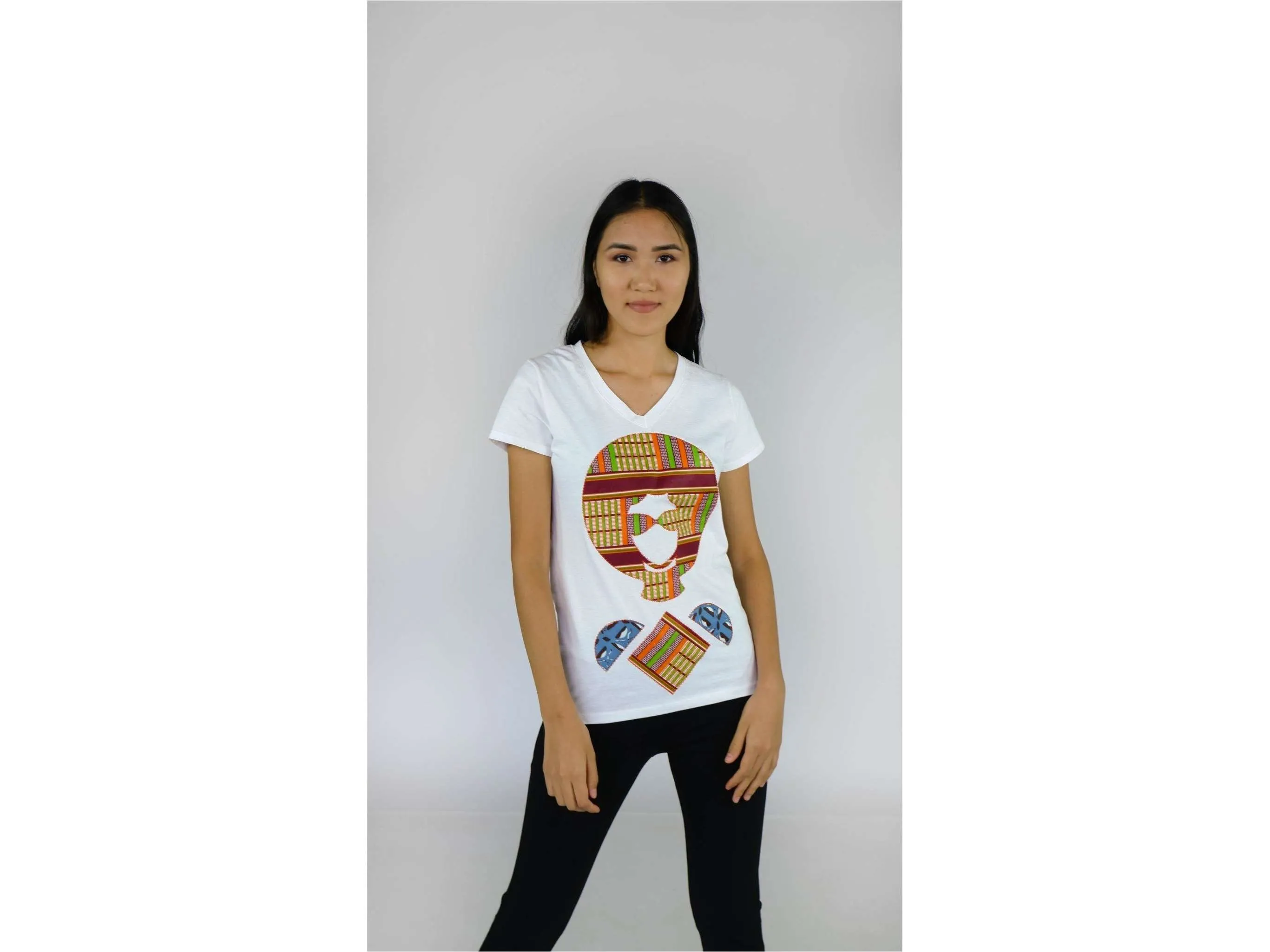 Methanoia African print patch T-shirt