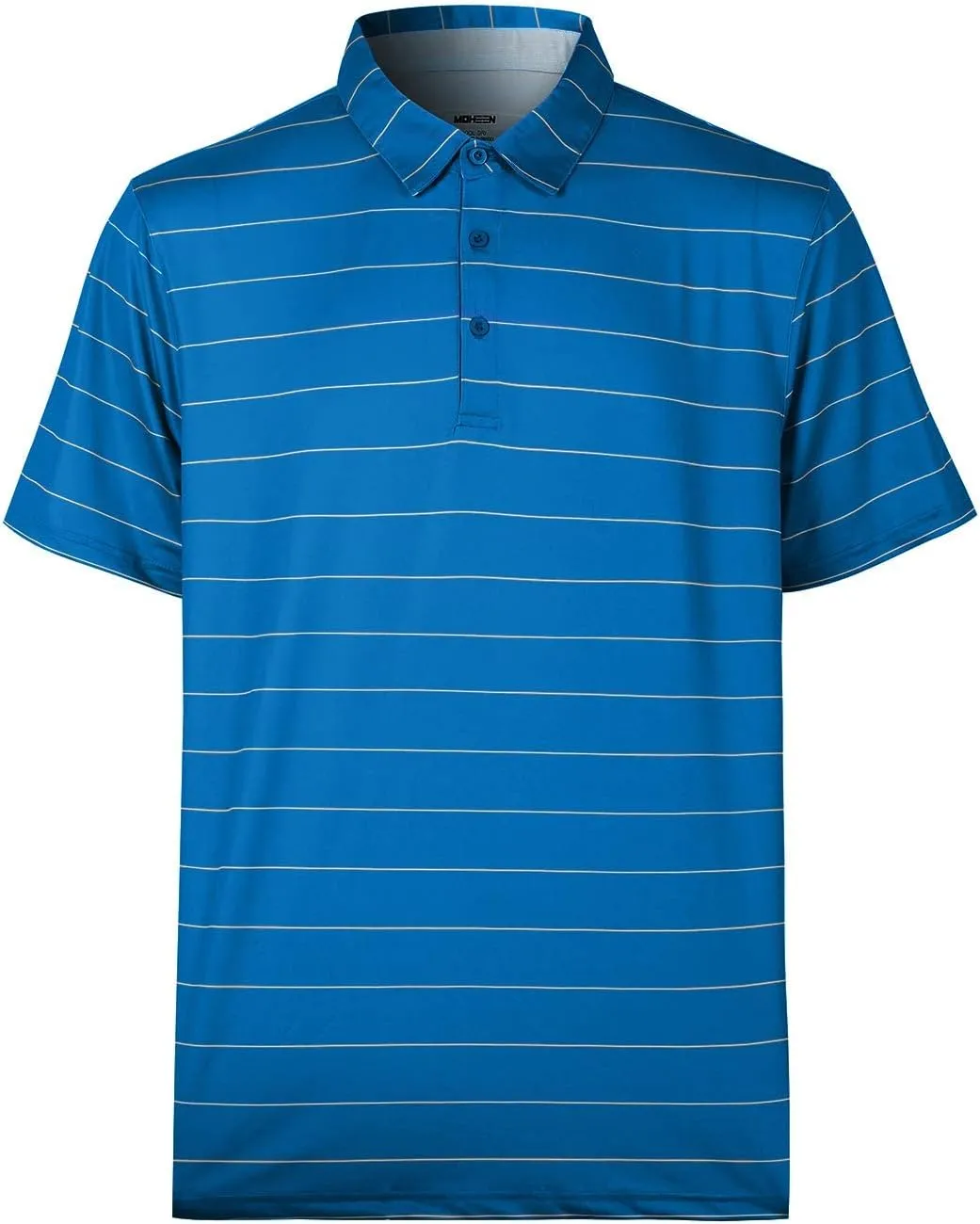 MOHEEN Golf Shirts for Men Lightweight Dry Fit Print Moisture Wicking Performance Short Sleeve Sports Polo Shirt
