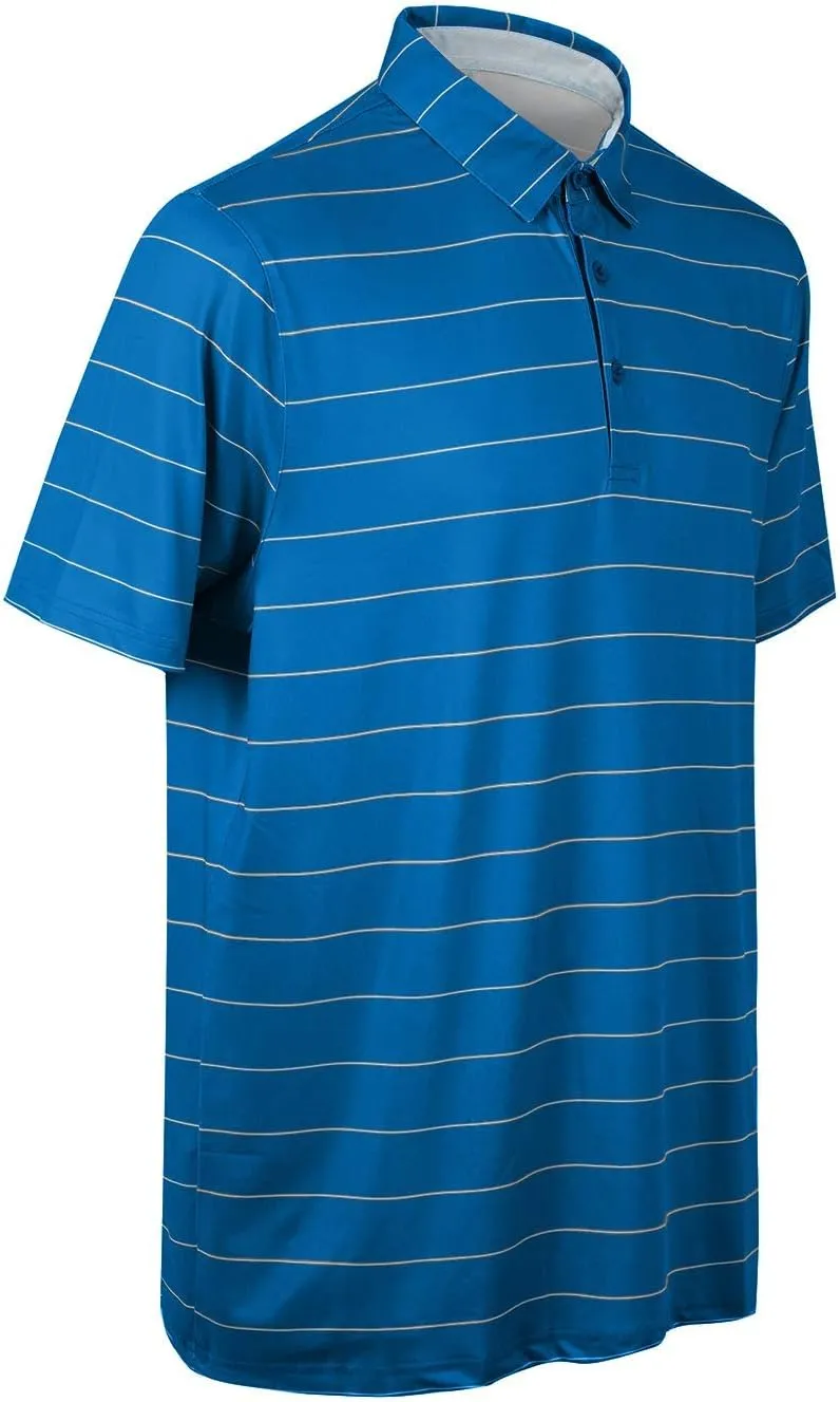 MOHEEN Golf Shirts for Men Lightweight Dry Fit Print Moisture Wicking Performance Short Sleeve Sports Polo Shirt