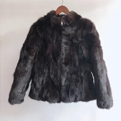 New Arrival Fashion Coats Faux Women Winter Jacket Fur Collar Sweater Coat Warm Cotton Women Clothes