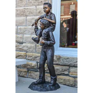 Piggyback Brothers Statue