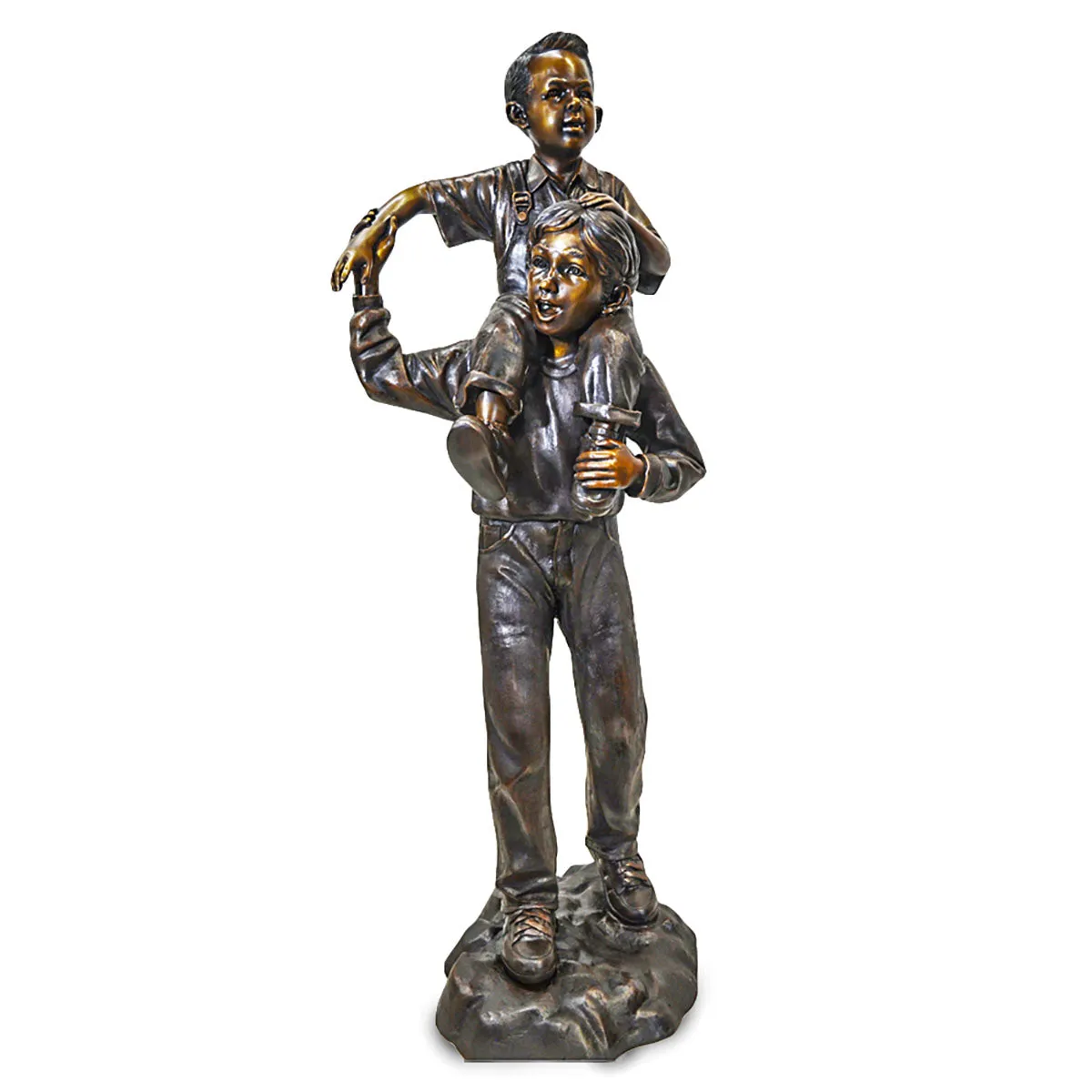 Piggyback Brothers Statue