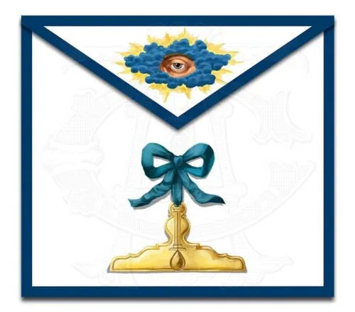 "Blue Ribbon" Masonic Lodge Officers Aprons (Set of 11)
