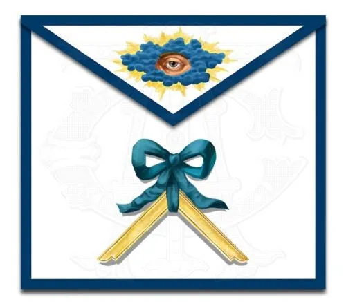"Blue Ribbon" Masonic Lodge Officers Aprons (Set of 11)