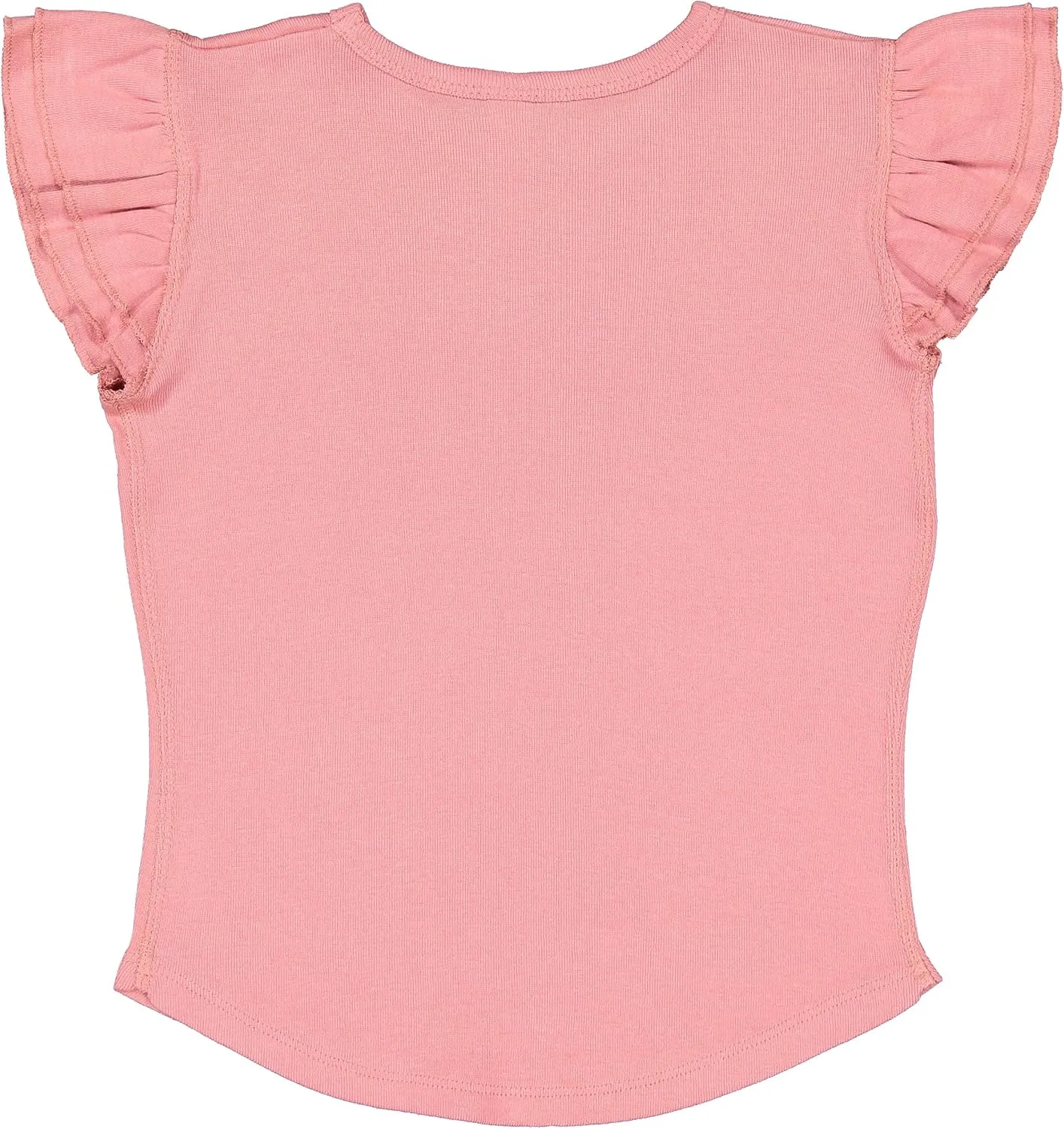 RABBIT SKINS Toddler Girls Flutter Sleeve Tee | Cute T-Shirt with Ruffles