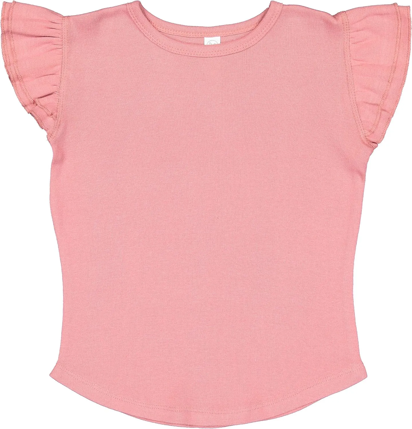RABBIT SKINS Toddler Girls Flutter Sleeve Tee | Cute T-Shirt with Ruffles
