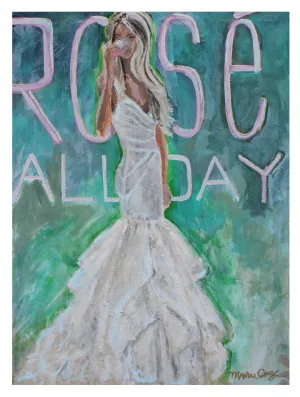 Rosé All Day - maxine orange - Original painting