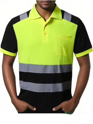 Safety Shirt for Men Hi Vis Reflective Shirt Workwear,Quick Drying Breathable Soft T Shirt