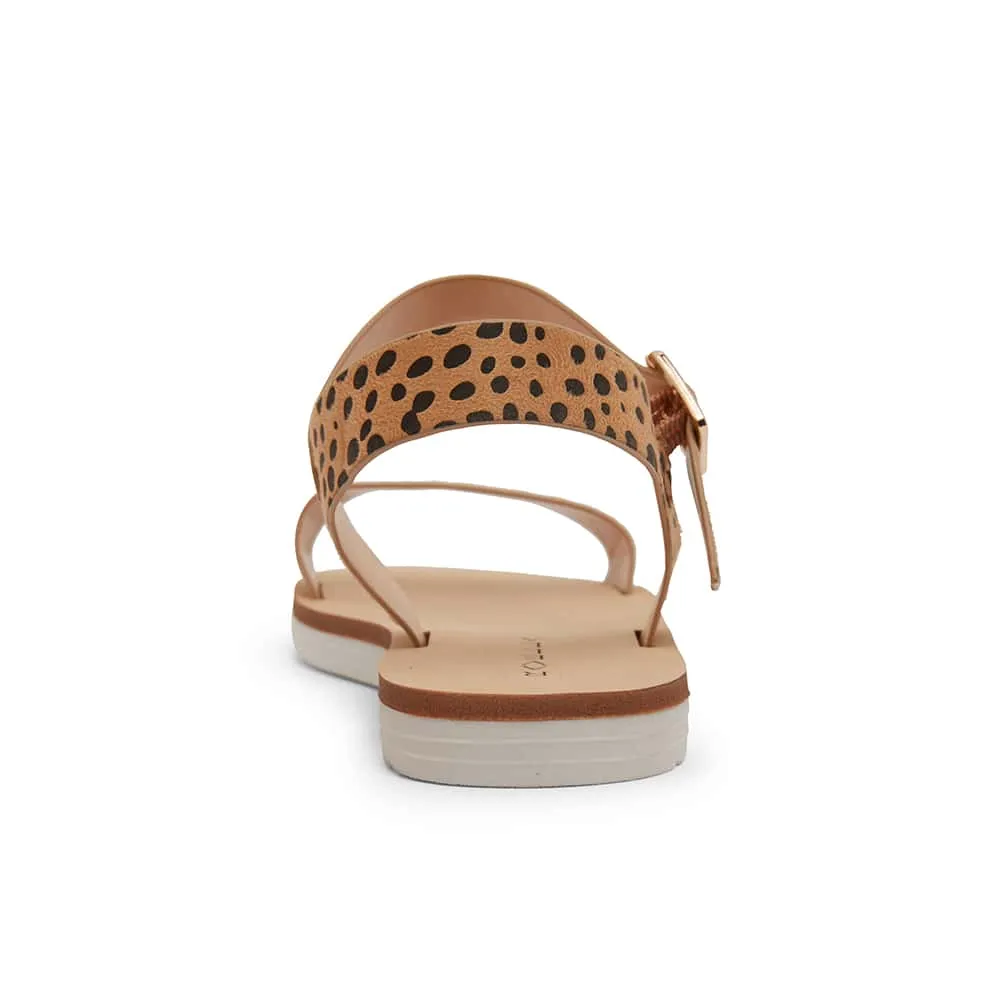 Salem Sandal in Nude Cheetah Smooth