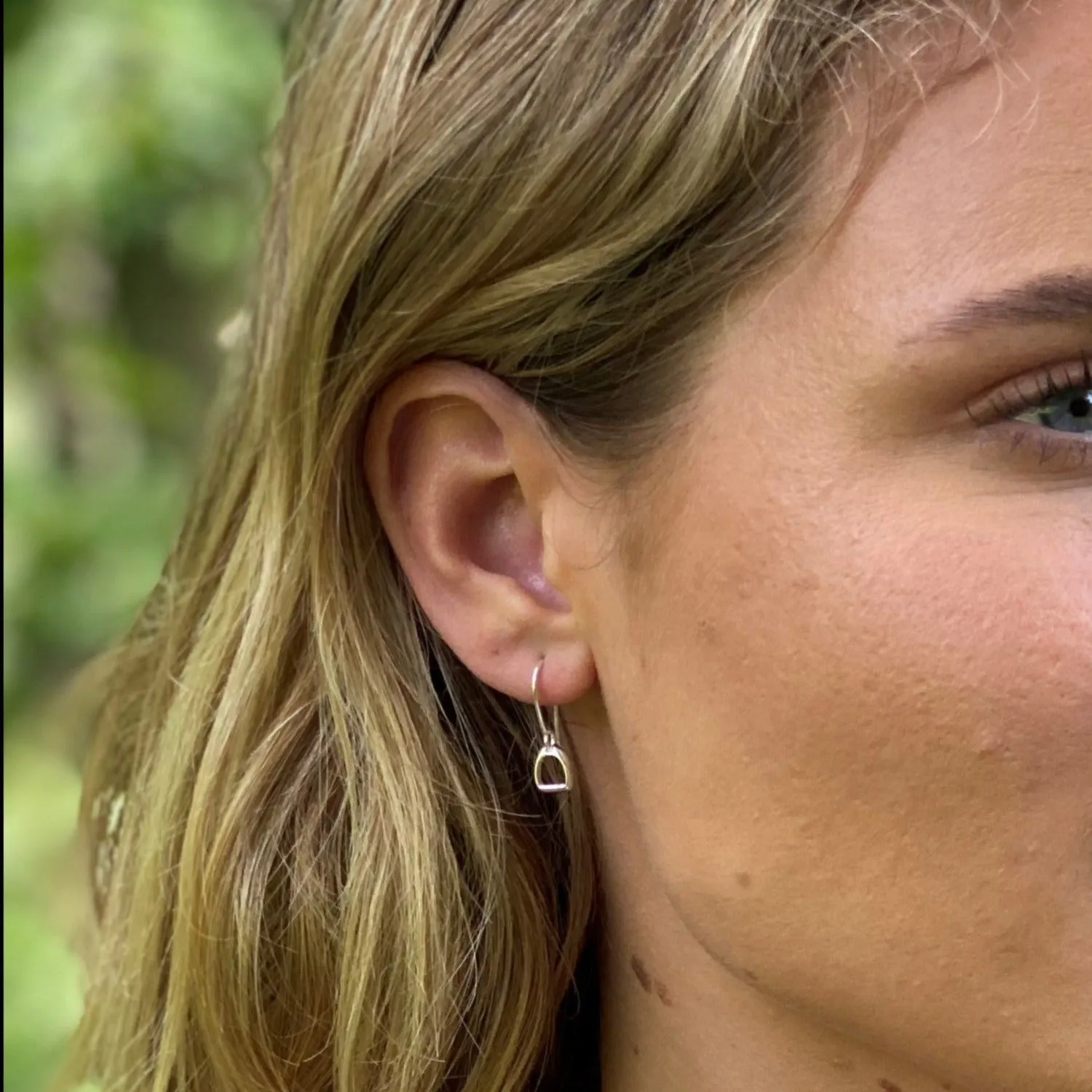 Sterling Silver Stirrup Drop Earring