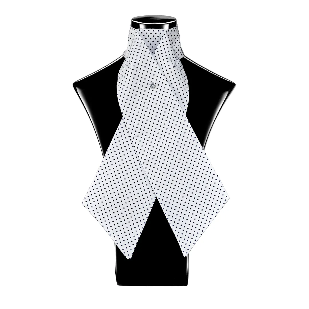 Style Stock Pre-Tied Mini Dots Stock Tie