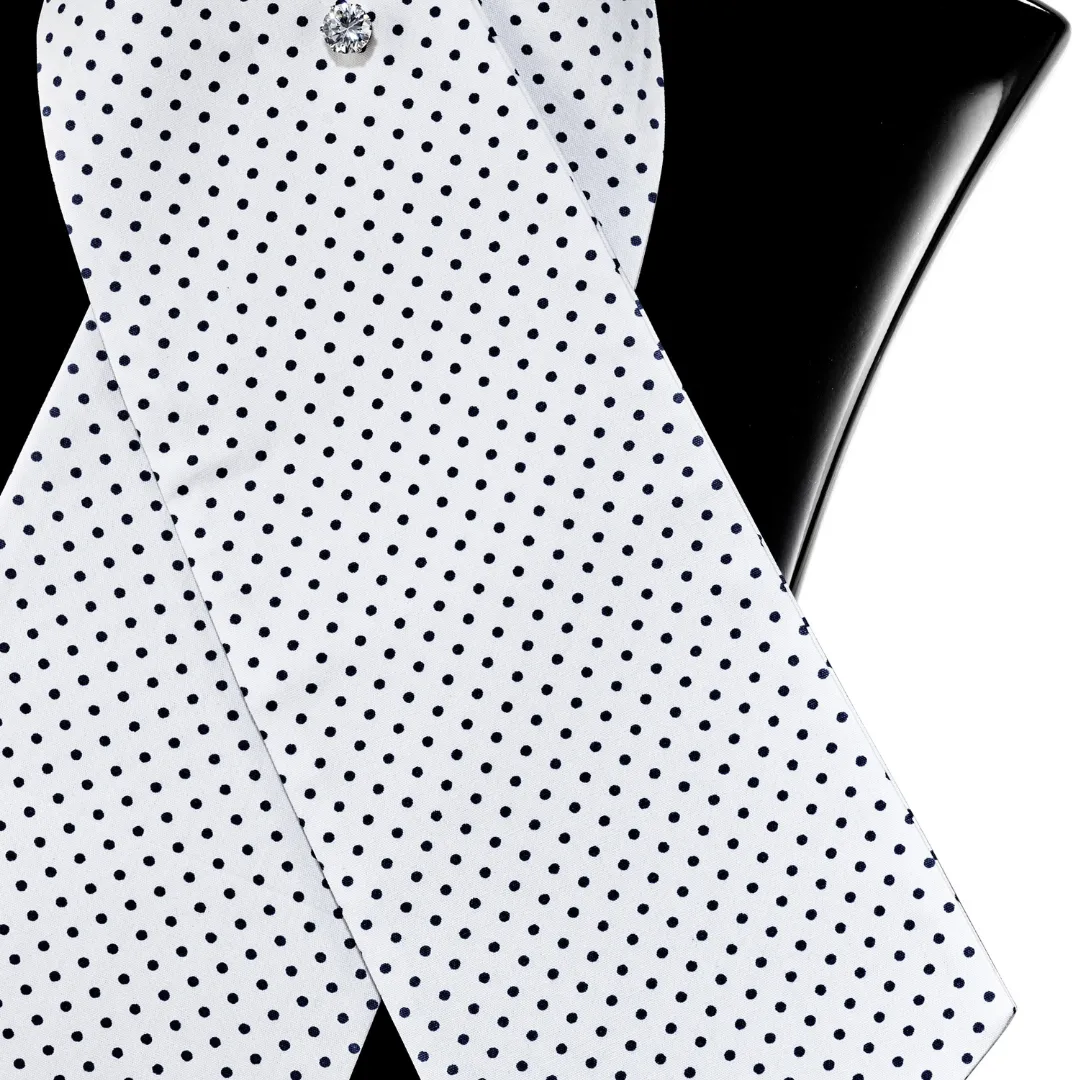 Style Stock Pre-Tied Mini Dots Stock Tie