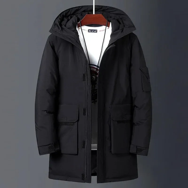 Stylish Men's Hooded Down Jackets for Winter