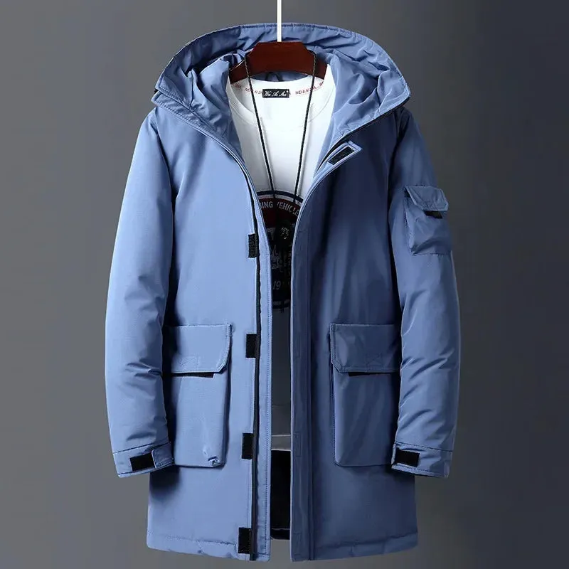 Stylish Men's Hooded Down Jackets for Winter