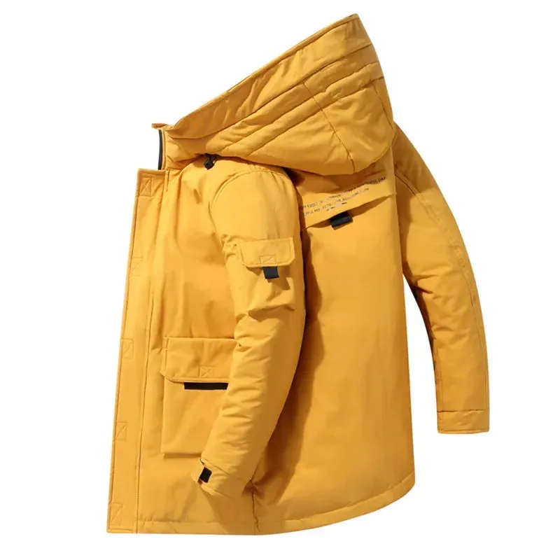 Stylish Men's Hooded Down Jackets for Winter