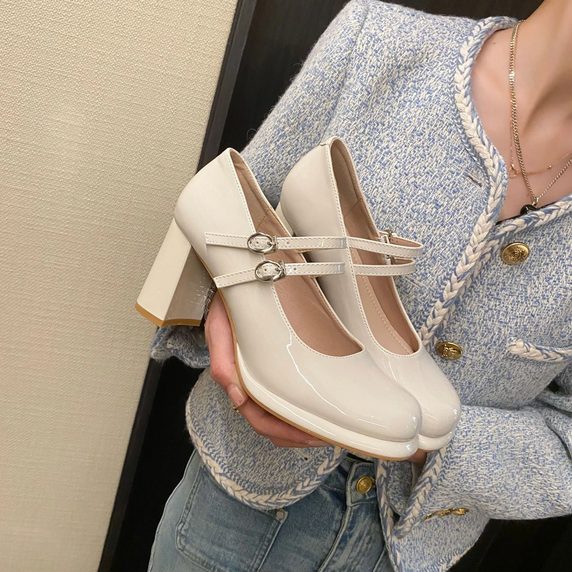 Such A Doll Patent Mary Jane Heels