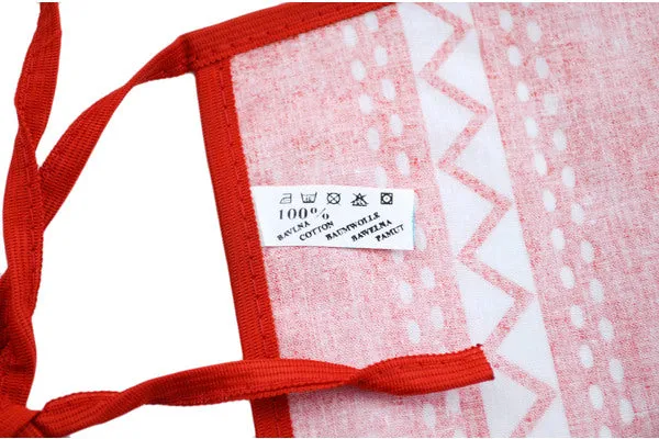 Textile 31" Apron Poppy Garden Red
