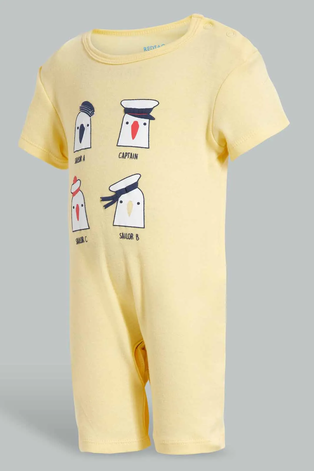 Yellow And Blue Sailor Romper Set (2 Piece)